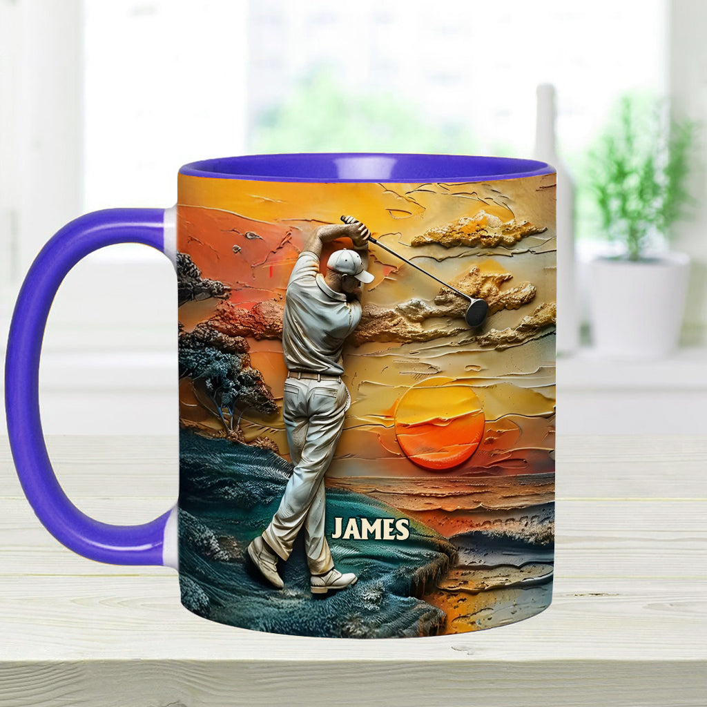 Le golf, c'est ma vie - Mug personnalisé sur le thème du golf