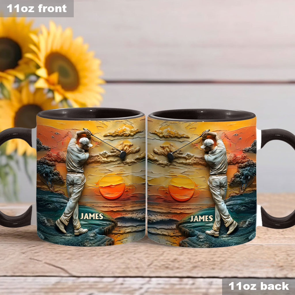 Le golf, c'est ma vie - Mug personnalisé sur le thème du golf