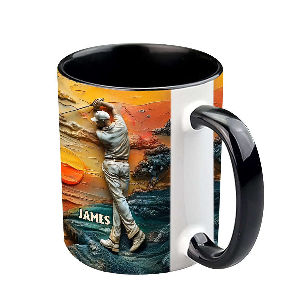 Le golf, c'est ma vie - Mug personnalisé sur le thème du golf