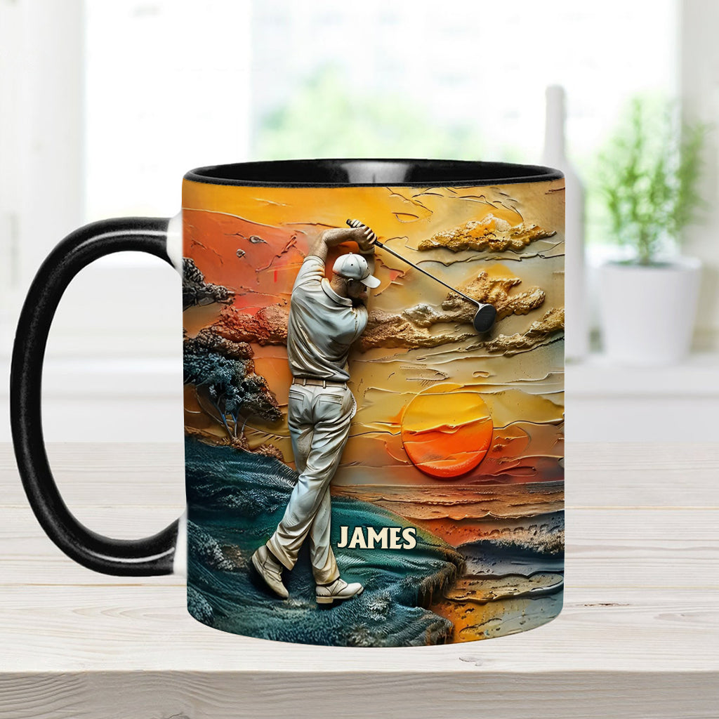 Le golf, c'est ma vie - Mug personnalisé sur le thème du golf