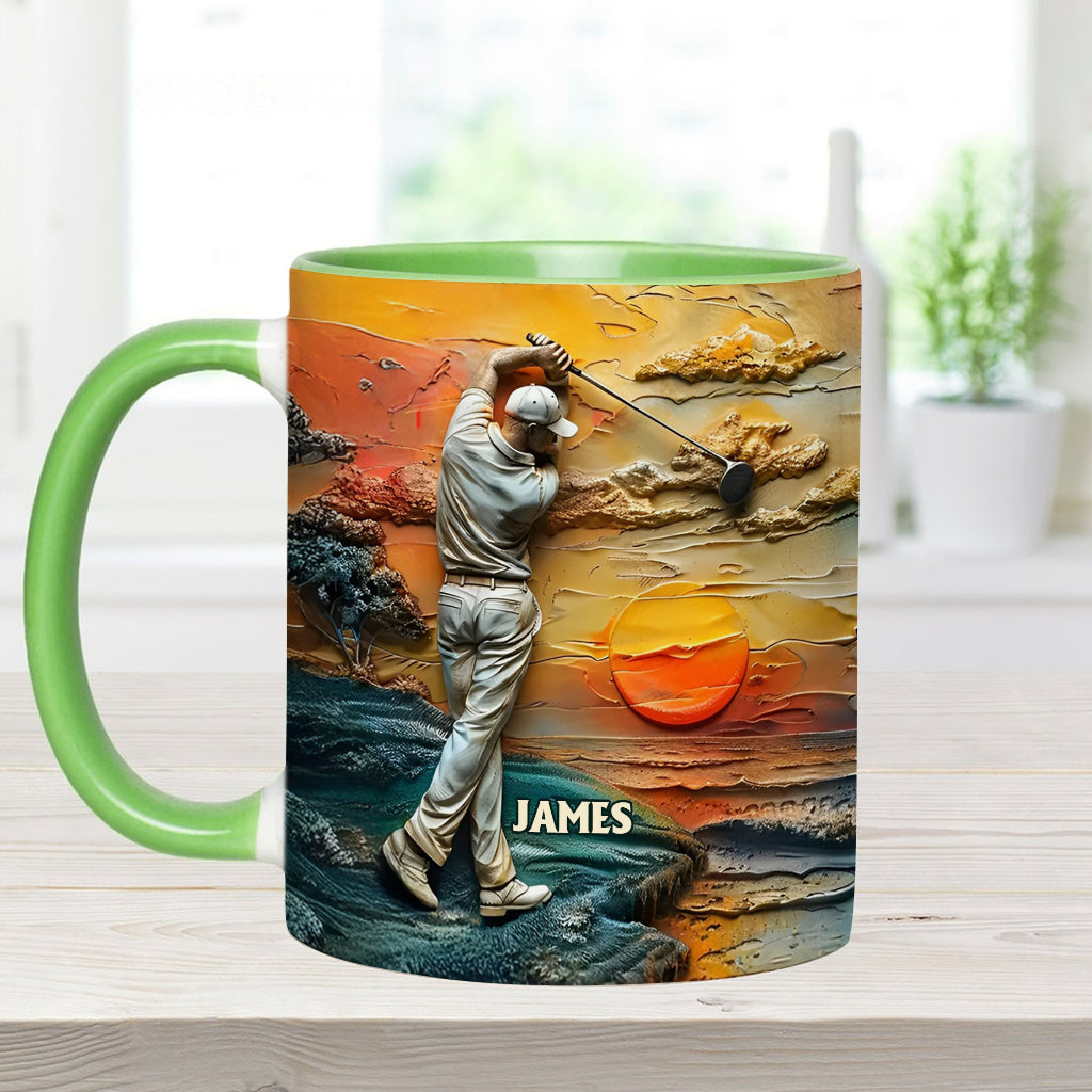 Le golf, c'est ma vie - Mug personnalisé sur le thème du golf