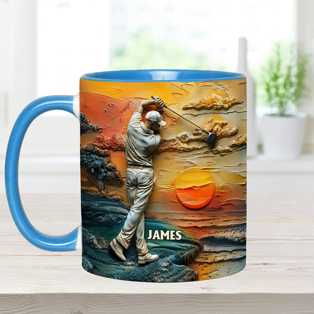 Le golf, c'est ma vie - Mug personnalisé sur le thème du golf