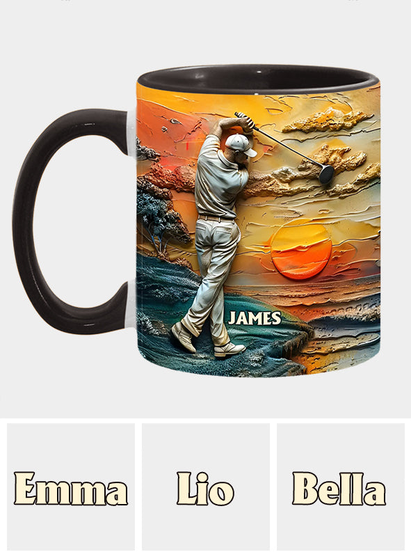 Le golf, c'est ma vie - Mug personnalisé sur le thème du golf