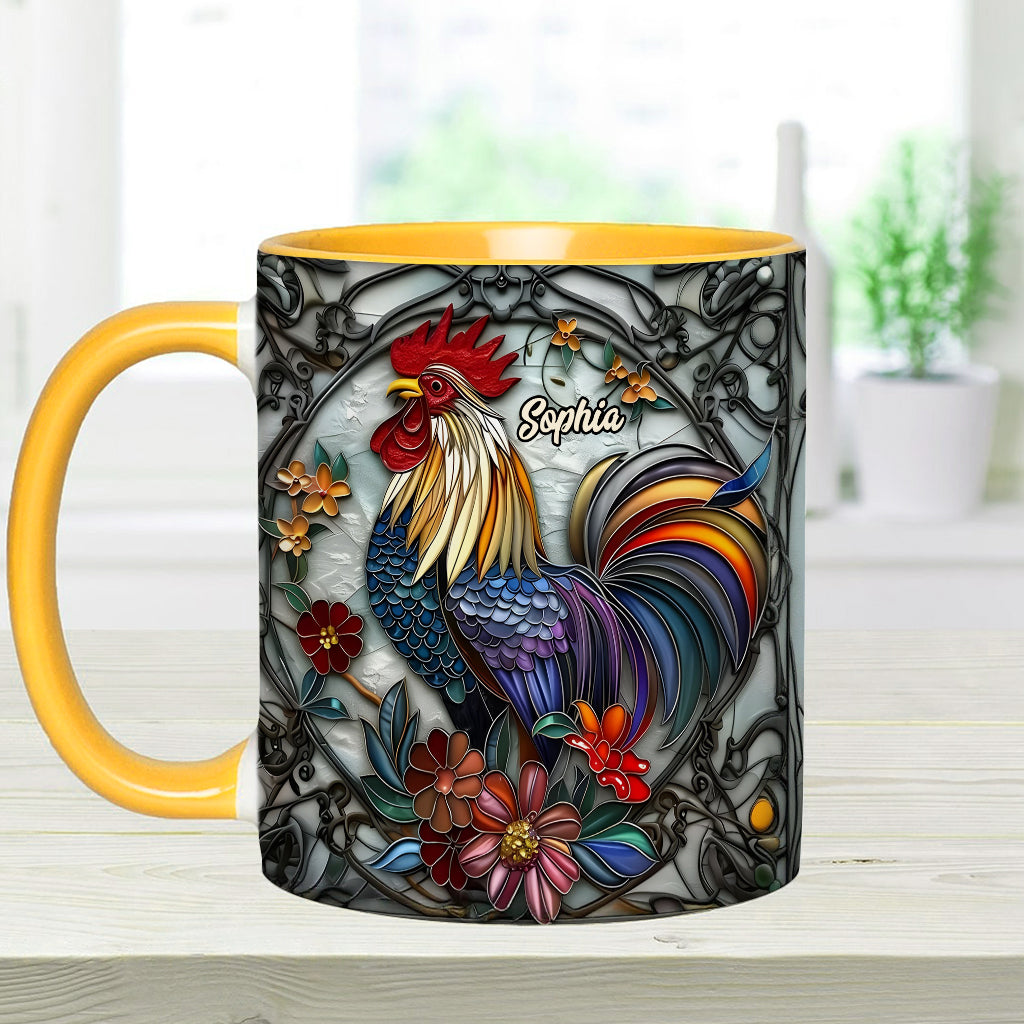 Cool Rooster - Personalized Chicken Accent Mug