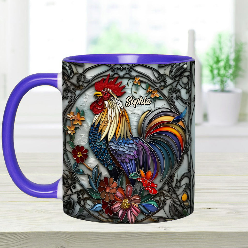 Cool Rooster - Personalized Chicken Accent Mug