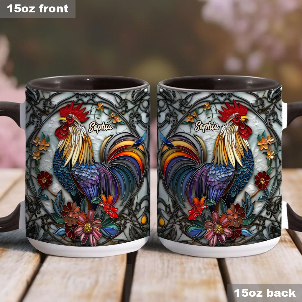 Cool Rooster - Personalized Chicken Accent Mug