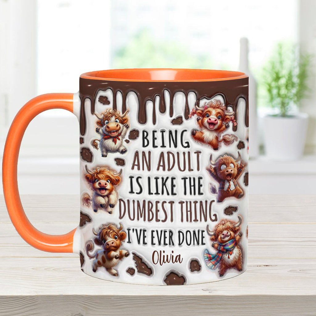 Être adulte, c'est vraiment la chose la plus stupide qui soit - Mug personnalisé