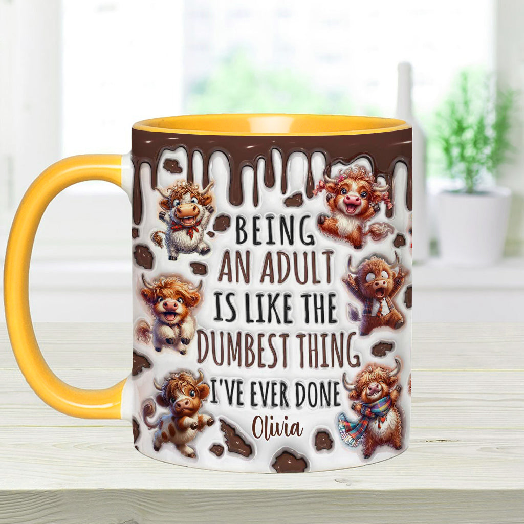 Être adulte, c'est vraiment la chose la plus stupide qui soit - Mug personnalisé