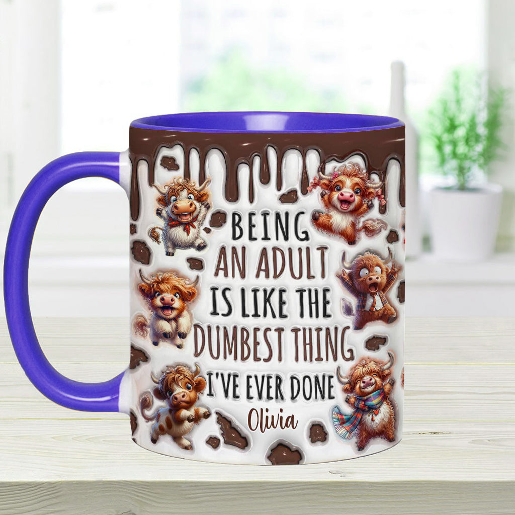 Être adulte, c'est vraiment la chose la plus stupide qui soit - Mug personnalisé