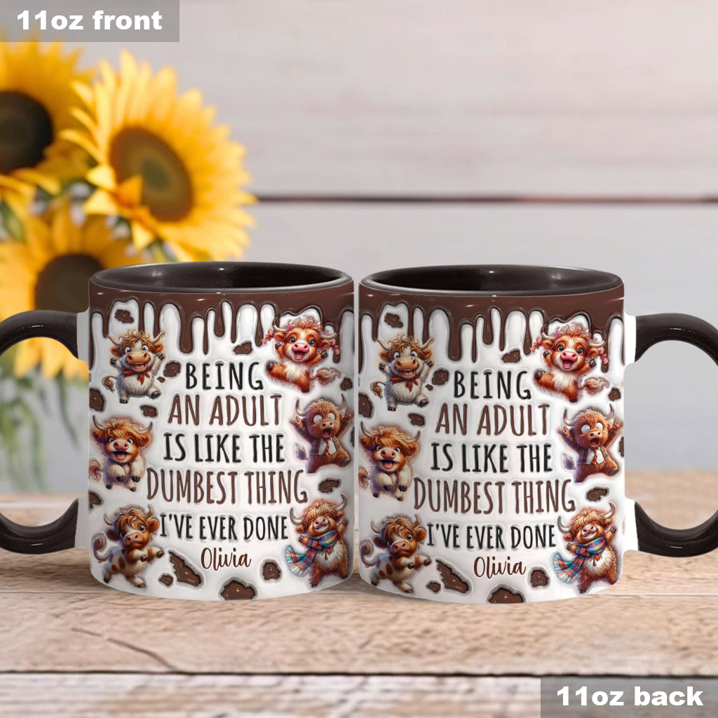 Être adulte, c'est vraiment la chose la plus stupide qui soit - Mug personnalisé