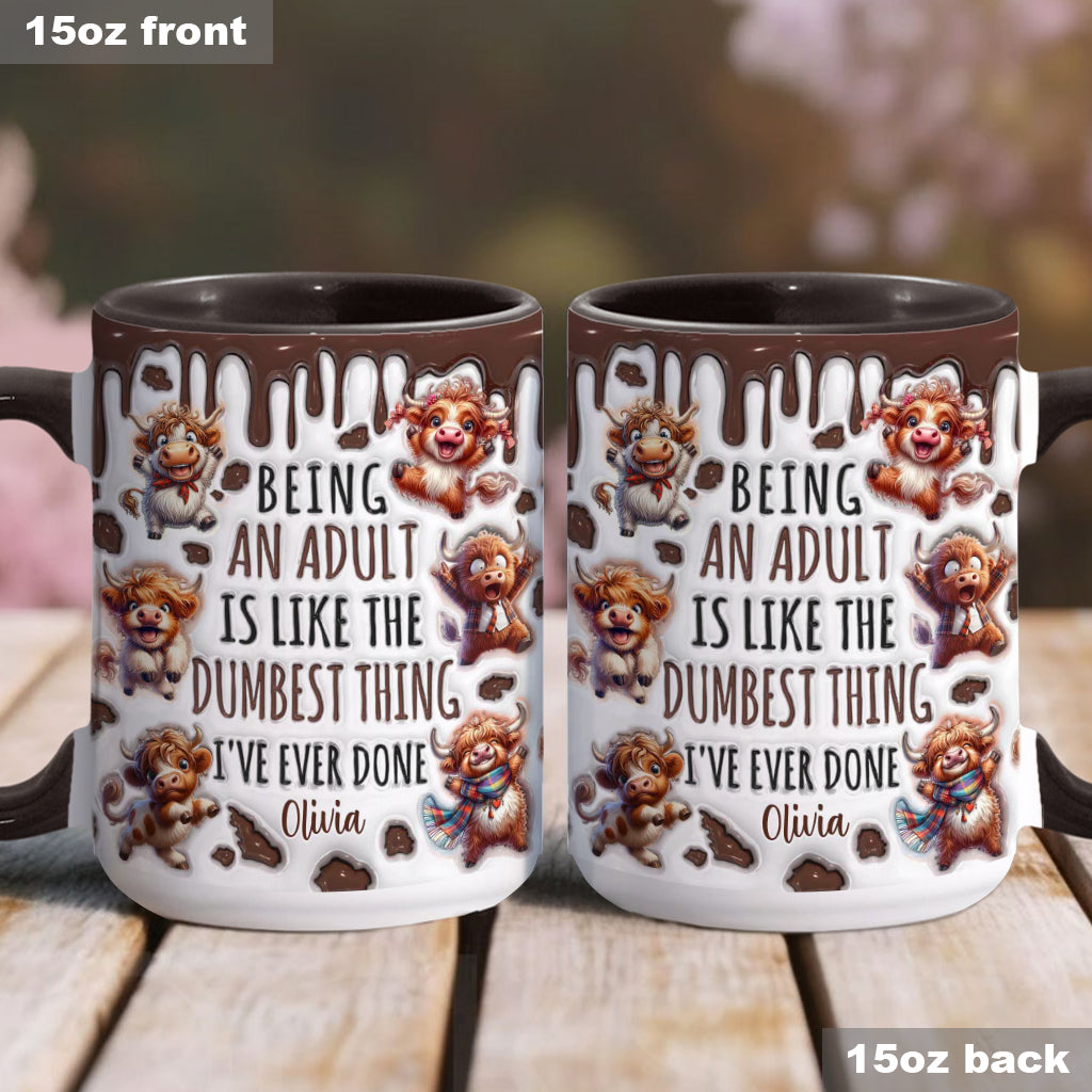 Être adulte, c'est vraiment la chose la plus stupide qui soit - Mug personnalisé