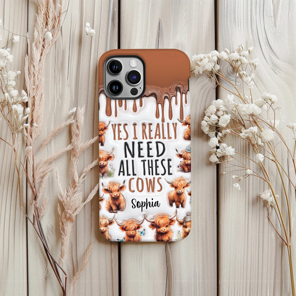 Yes I Really Need All These Cows - Personalized Full Print Phone Case