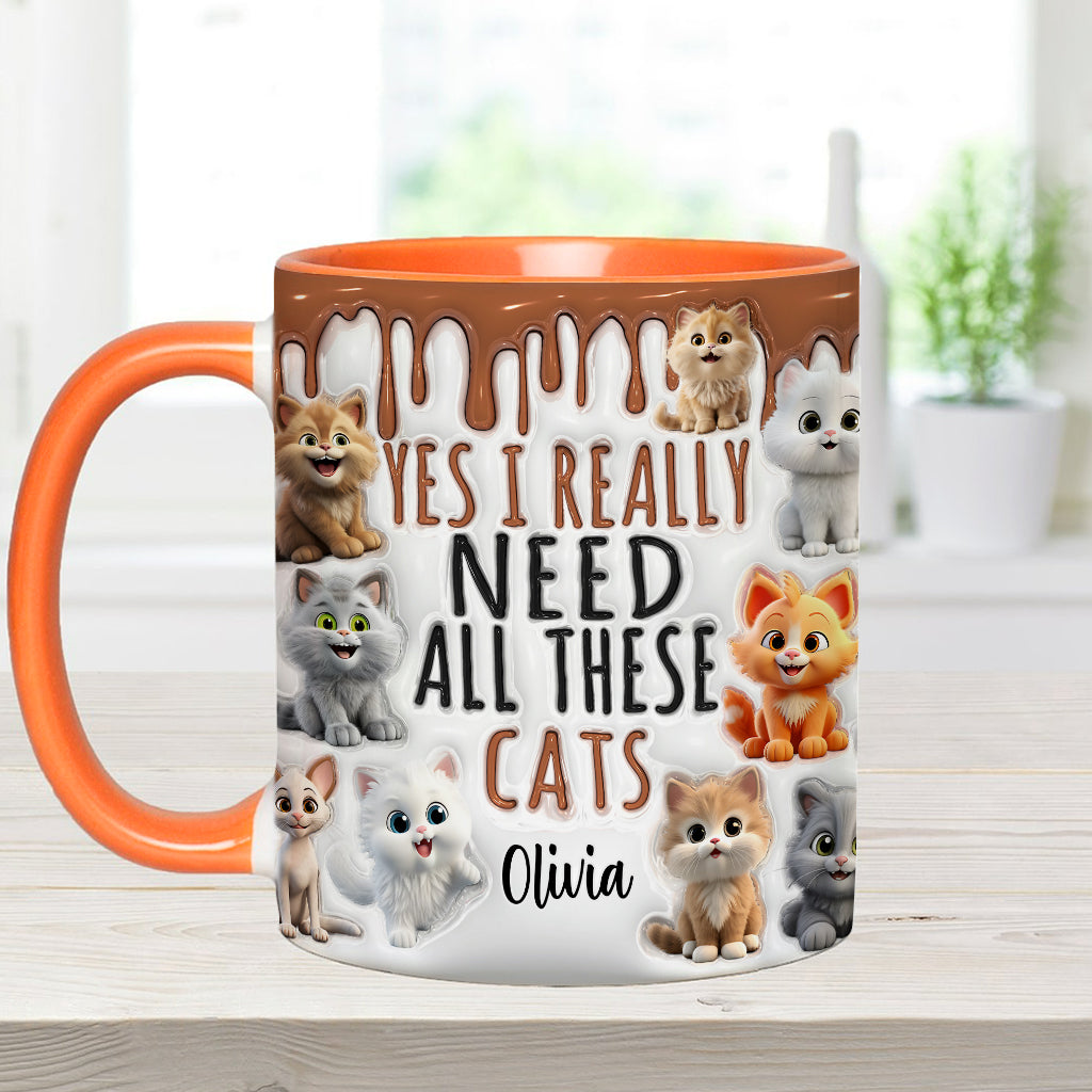 Yes I Really Need All These Cats/Dogs - Personalized Cat Accent Mug