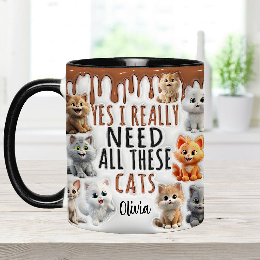 Yes I Really Need All These Cats/Dogs - Personalized Cat Accent Mug