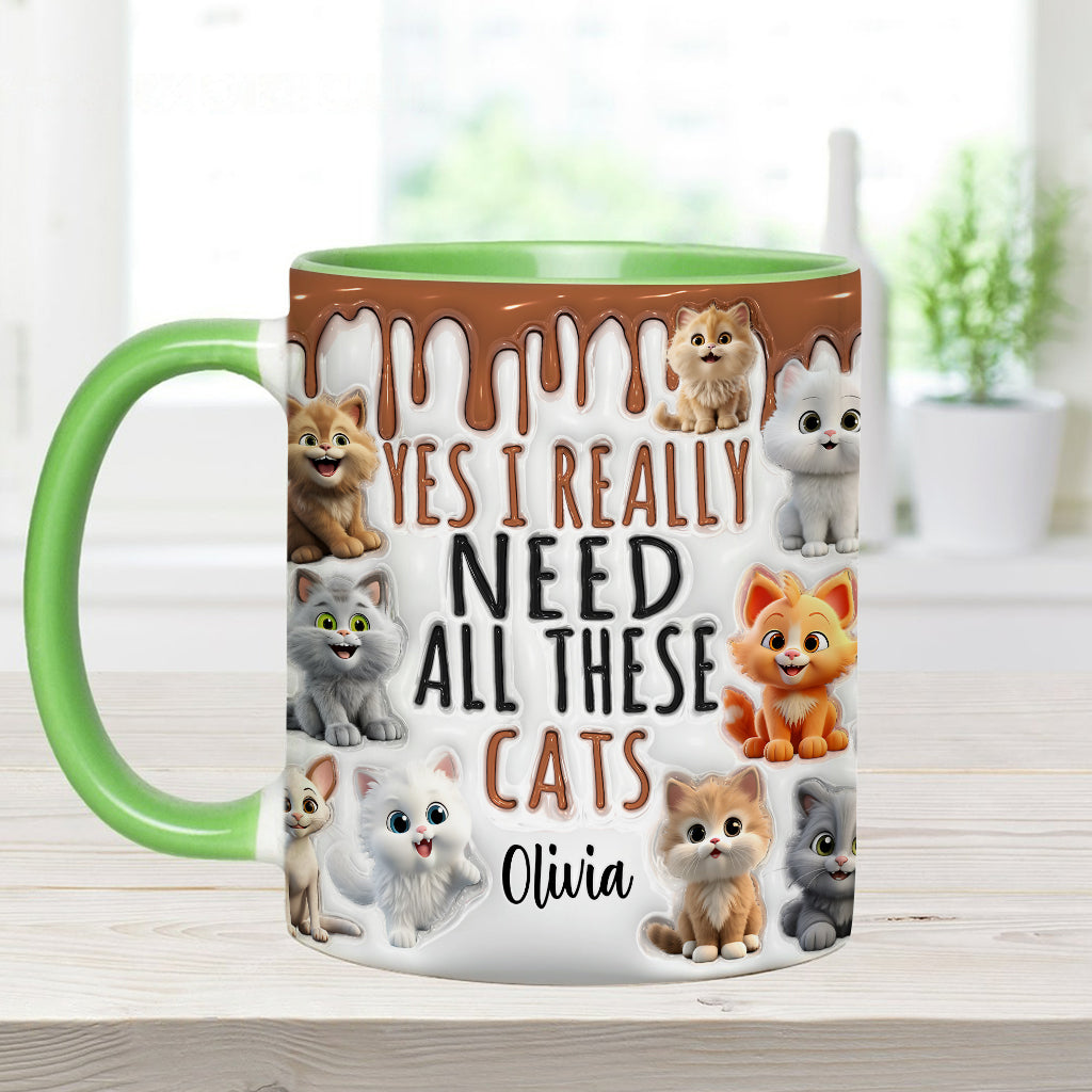 Yes I Really Need All These Cats/Dogs - Personalized Cat Accent Mug