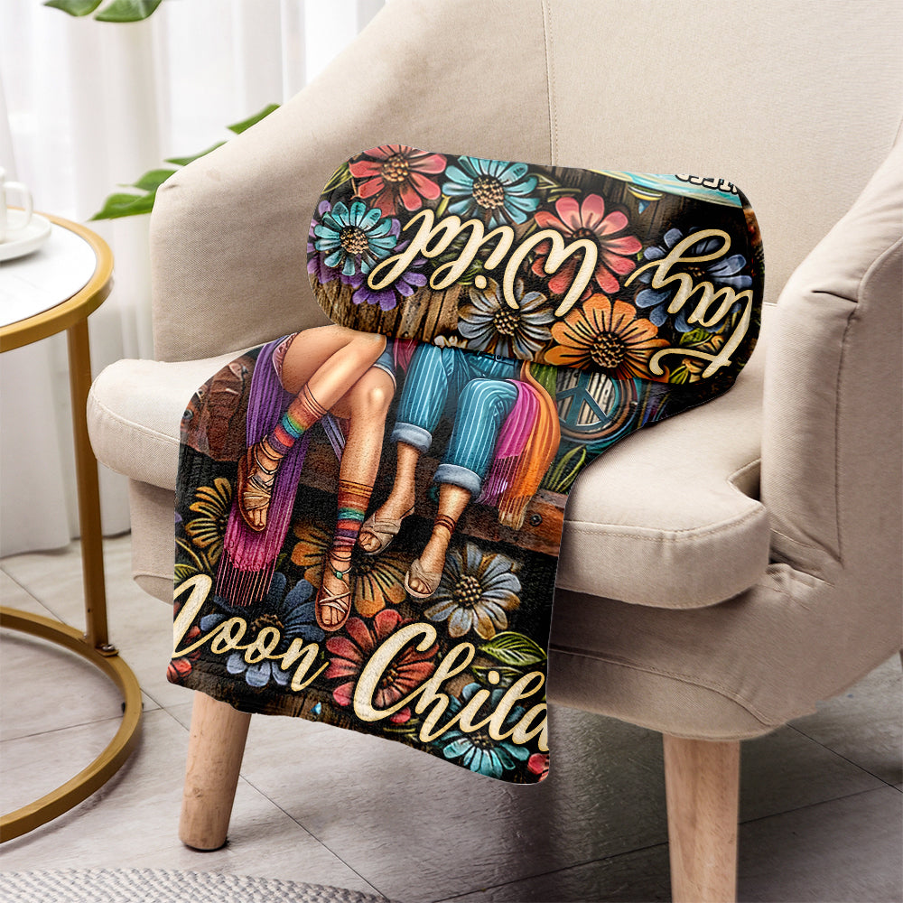 Stay Wild Moon Child - Personalized Hippie Blanket