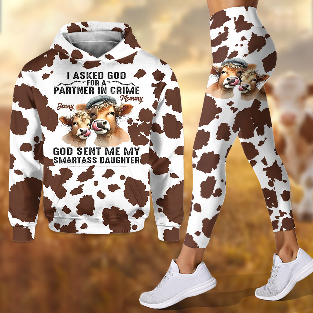I Asked God For A Partner - Personalized Mother Hoodie and Leggings