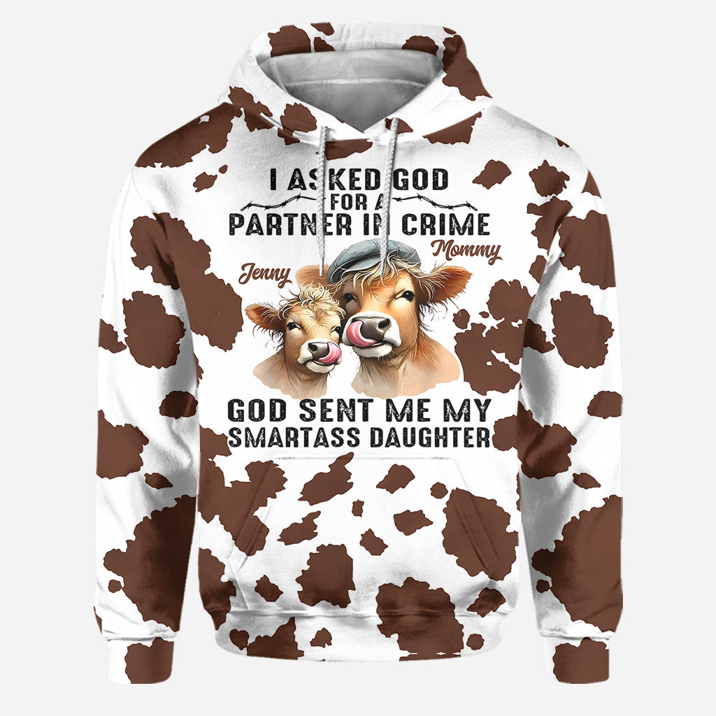I Asked God For A Partner - Personalized Mother Hoodie and Leggings