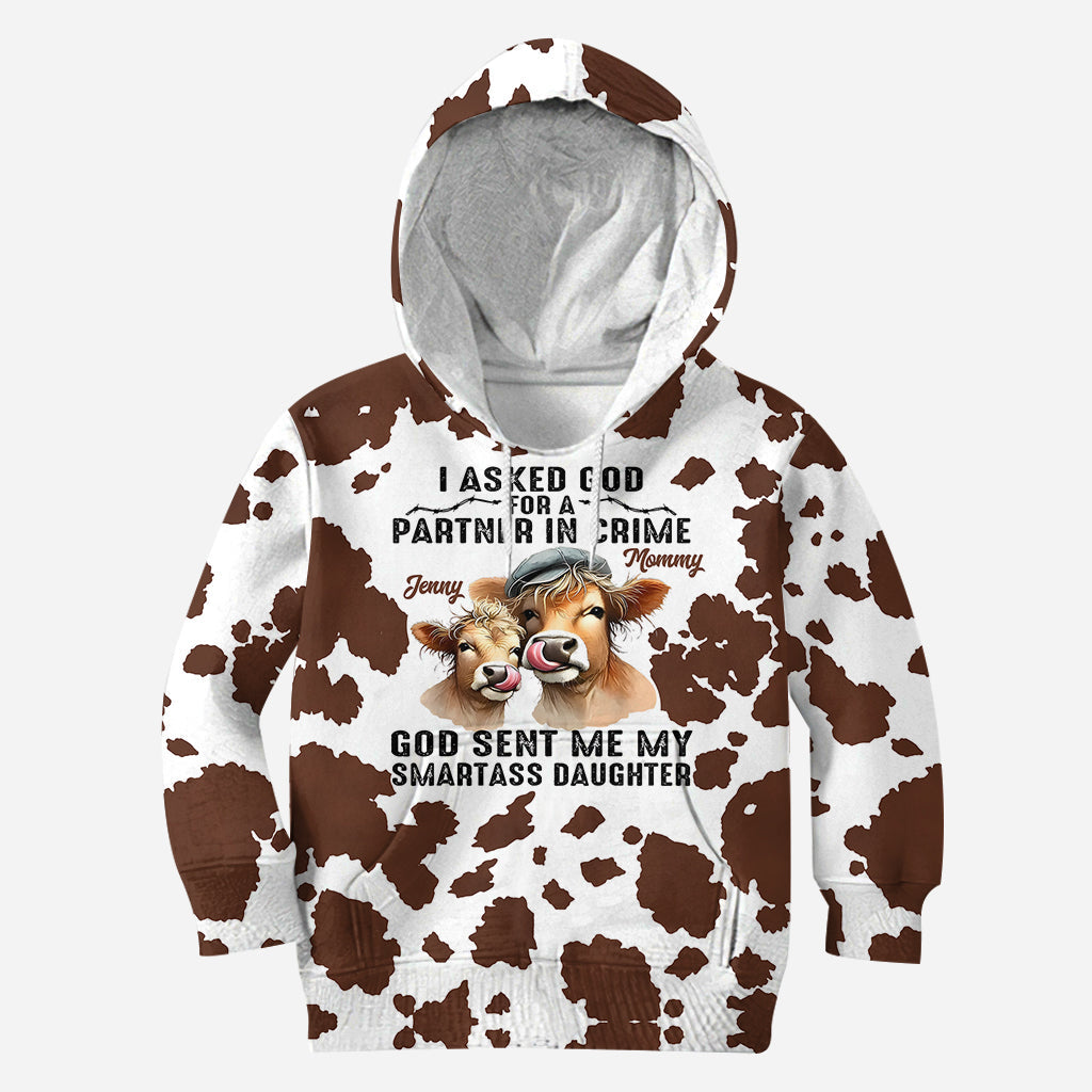 I Asked God For A Partner - Personalized Mother Hoodie and Leggings