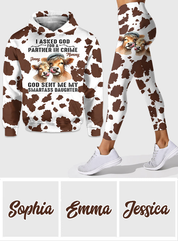 I Asked God For A Partner - Personalized Mother Hoodie and Leggings