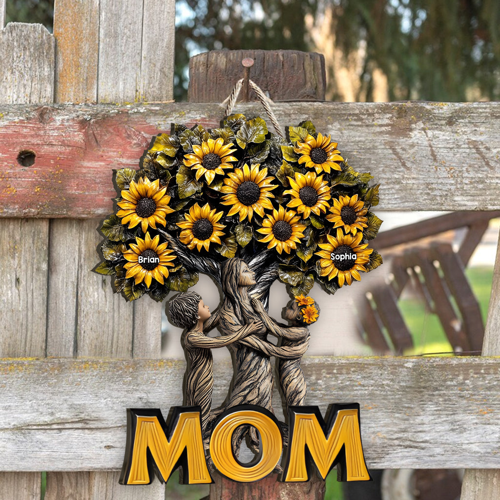 Best Mom Ever - Personalized Mother Custom Shaped Wood Sign