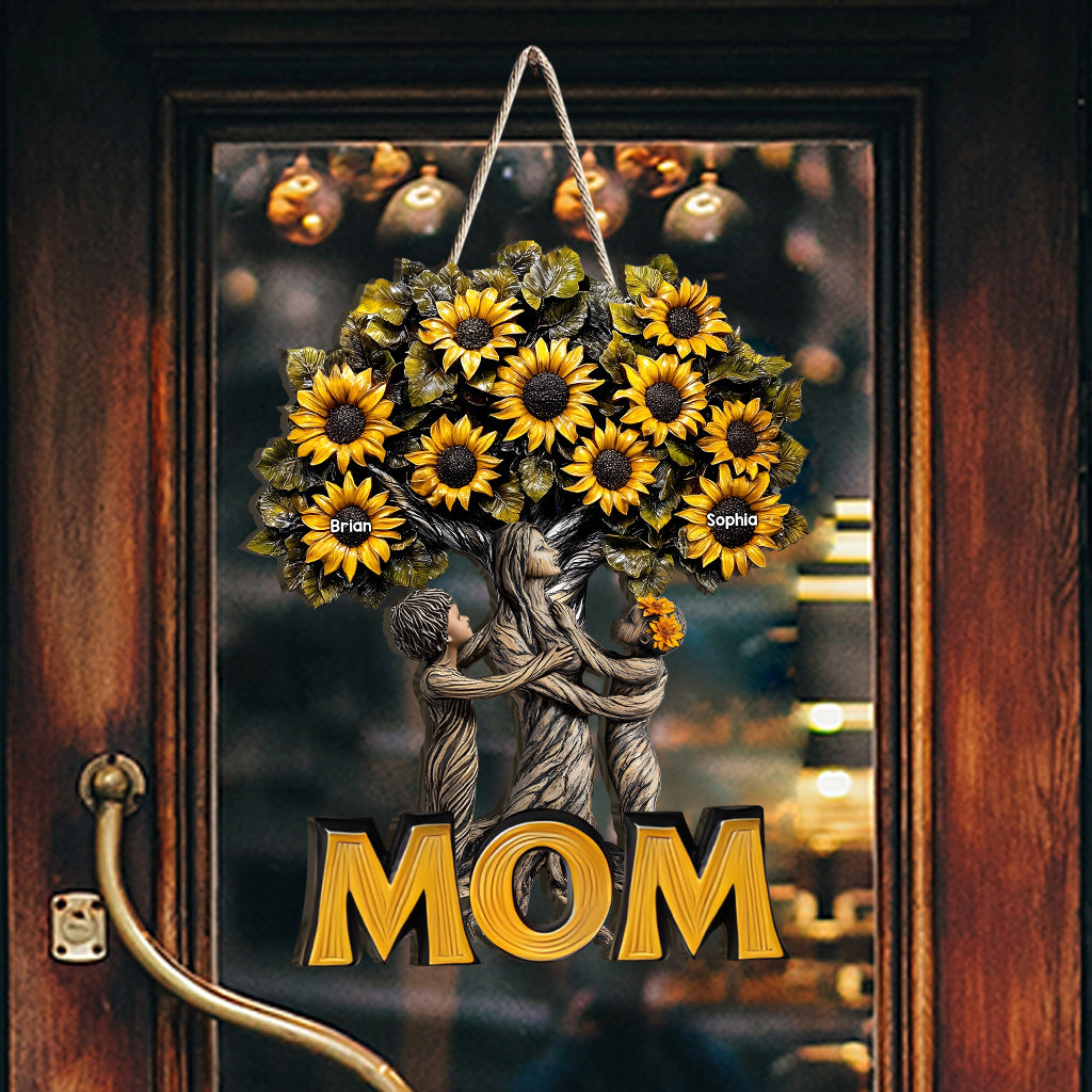 Best Mom Ever - Personalized Mother Custom Shaped Wood Sign