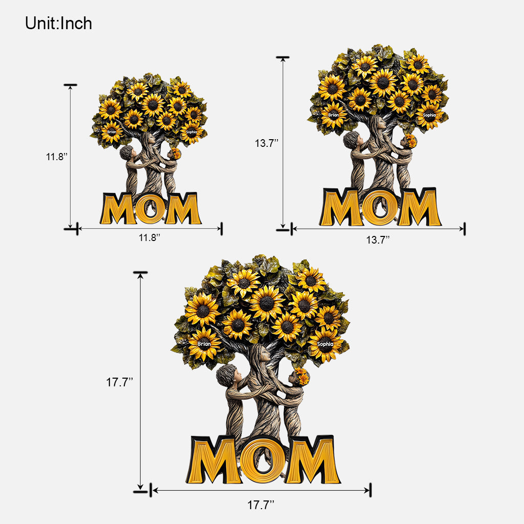 Best Mom Ever - Personalized Mother Custom Shaped Wood Sign