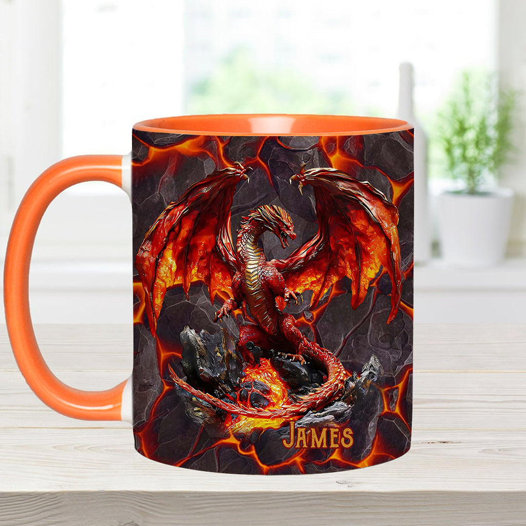 Fire Dragon - Personalized Dragon Accent Mug