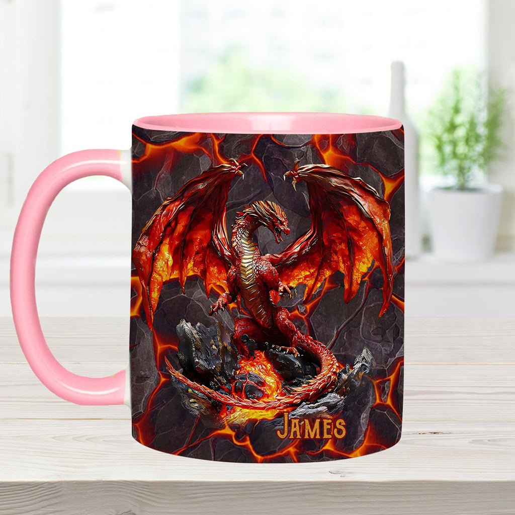 Fire Dragon - Personalized Dragon Accent Mug