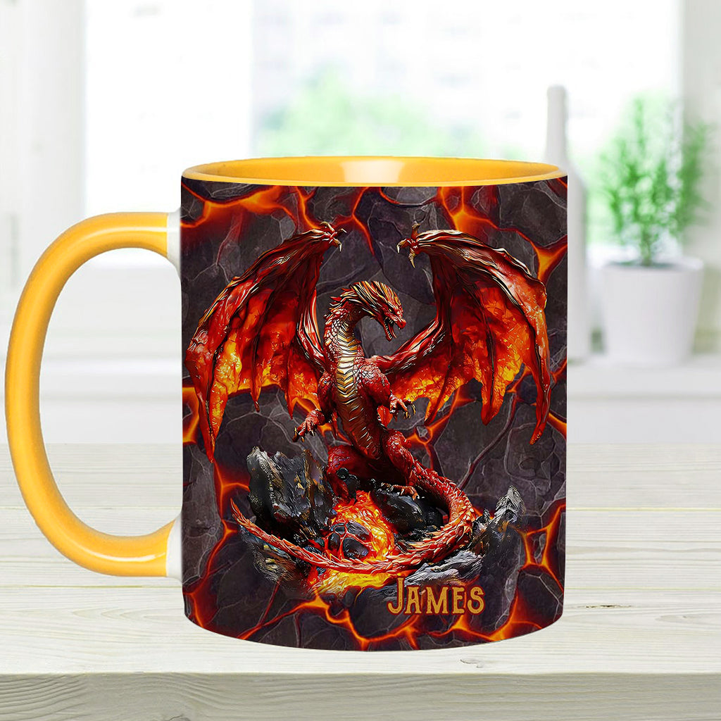 Fire Dragon - Personalized Dragon Accent Mug