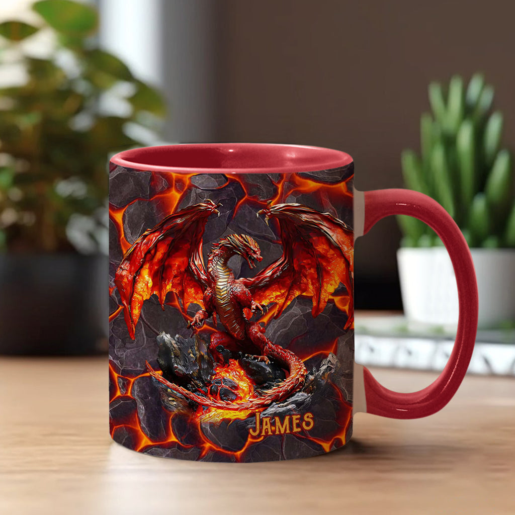 Fire Dragon - Personalized Dragon Accent Mug