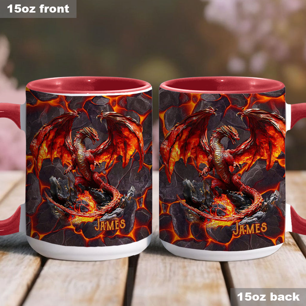 Fire Dragon - Personalized Dragon Accent Mug