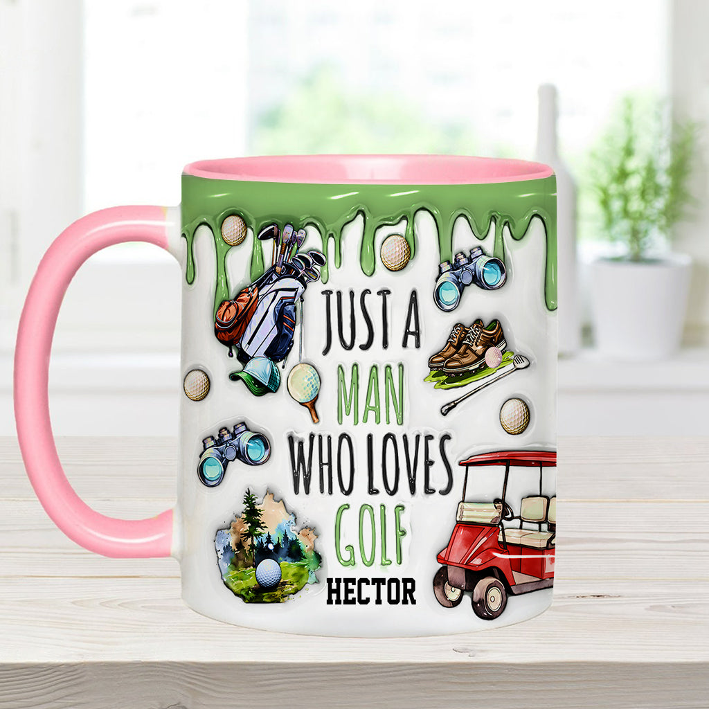 Mug personnalisé « Juste un homme qui aime le golf »