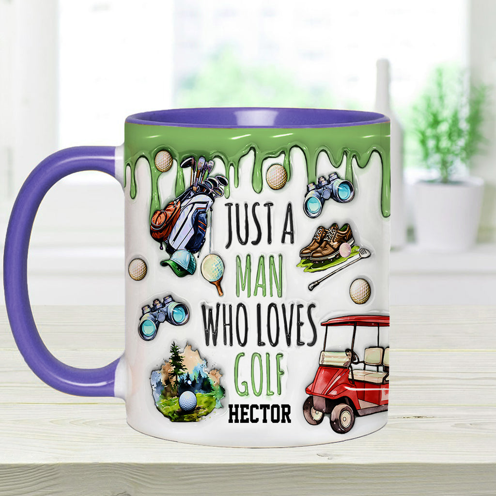 Mug personnalisé « Juste un homme qui aime le golf »