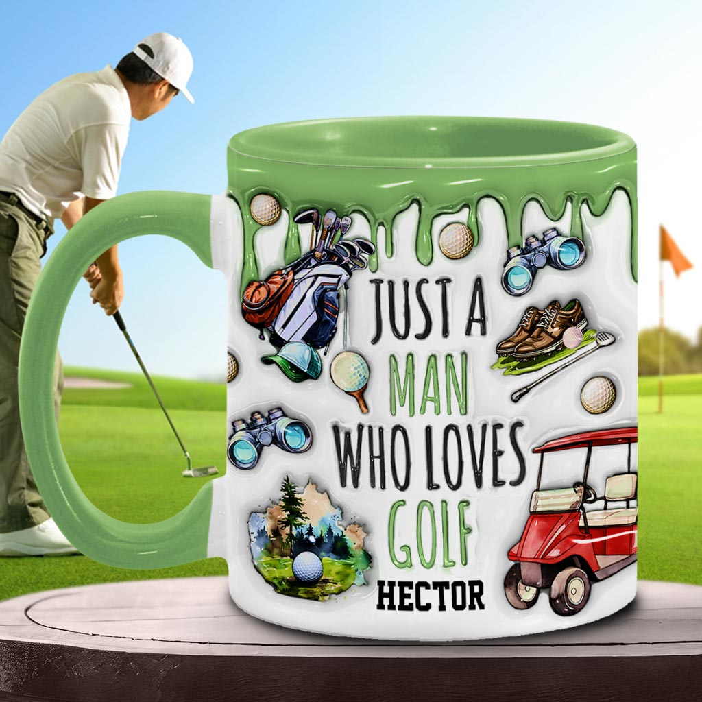 Mug personnalisé « Juste un homme qui aime le golf »
