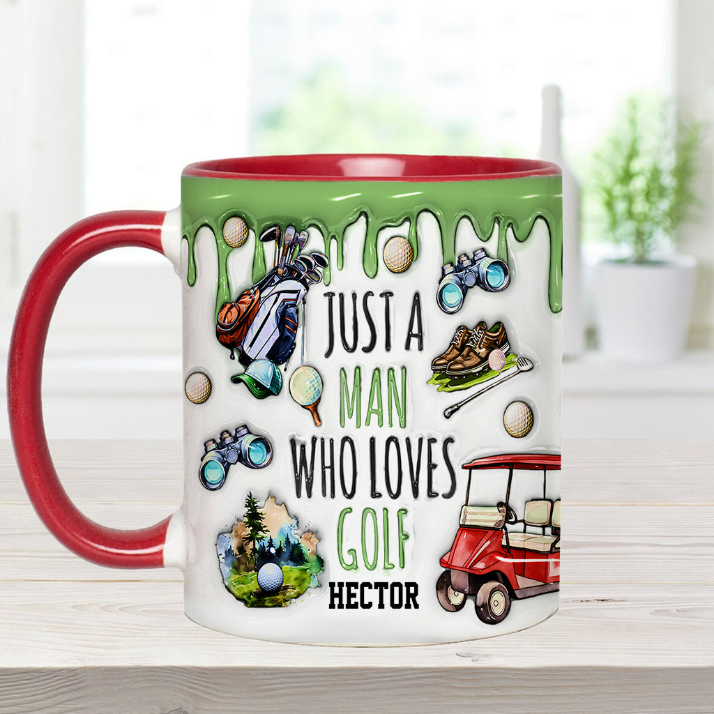 Mug personnalisé « Juste un homme qui aime le golf »