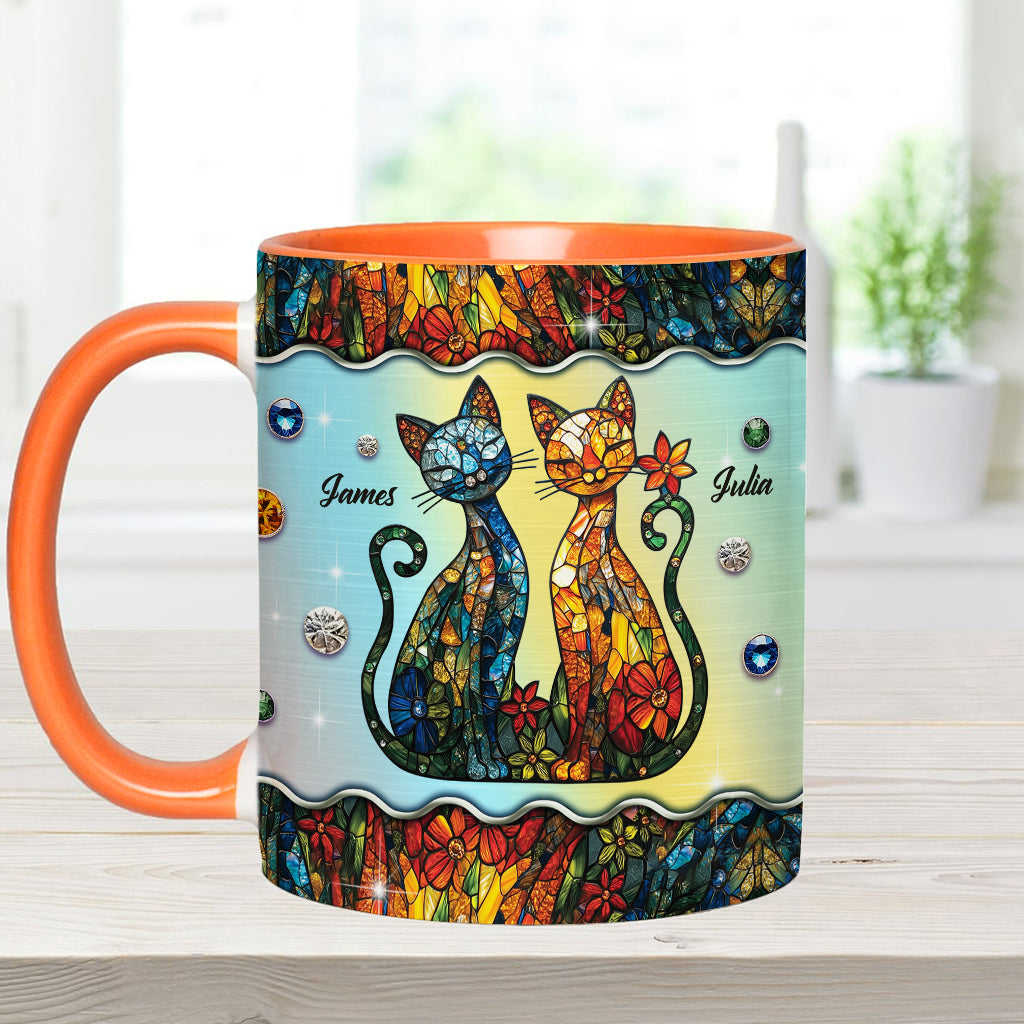 Couple de chats irrésistible - Mug personnalisé à motif chat