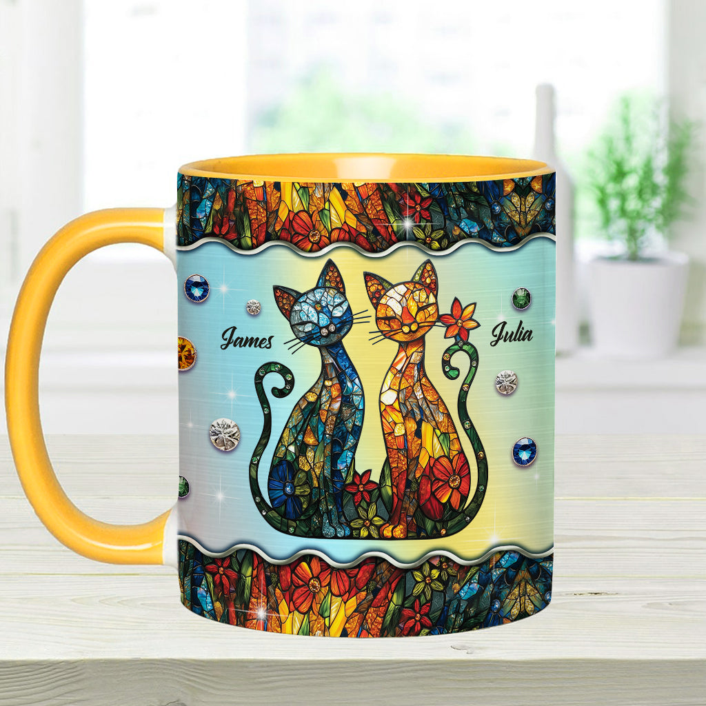 Couple de chats irrésistible - Mug personnalisé à motif chat