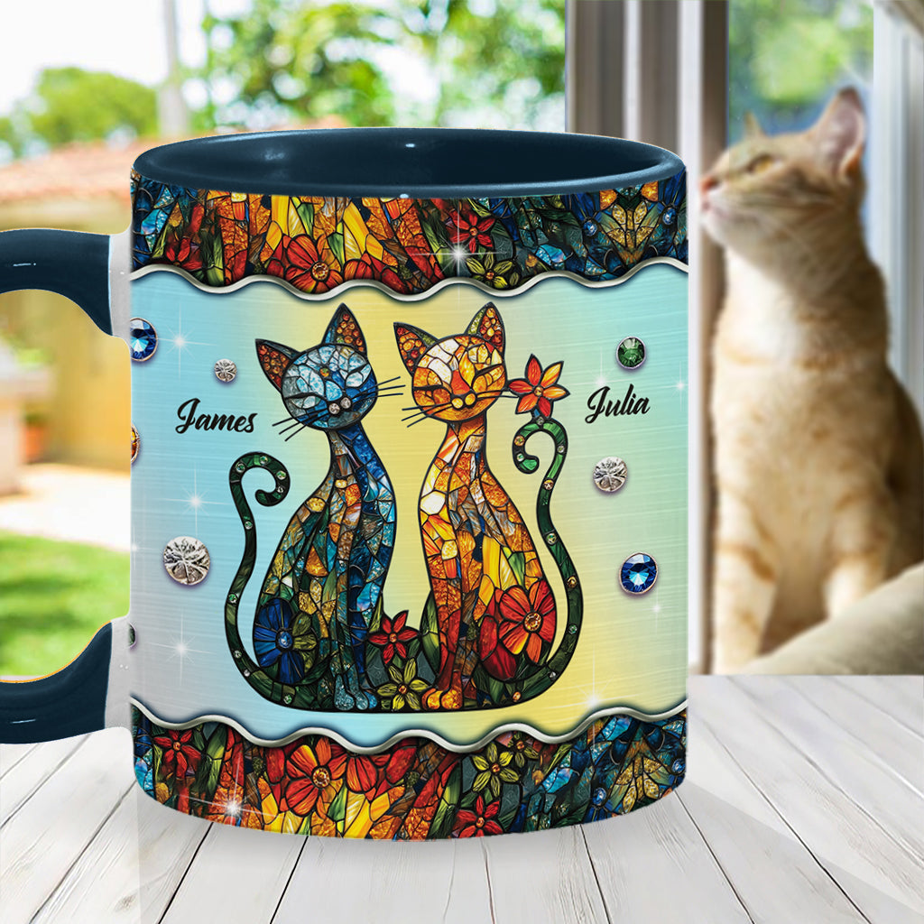 Couple de chats irrésistible - Mug personnalisé à motif chat