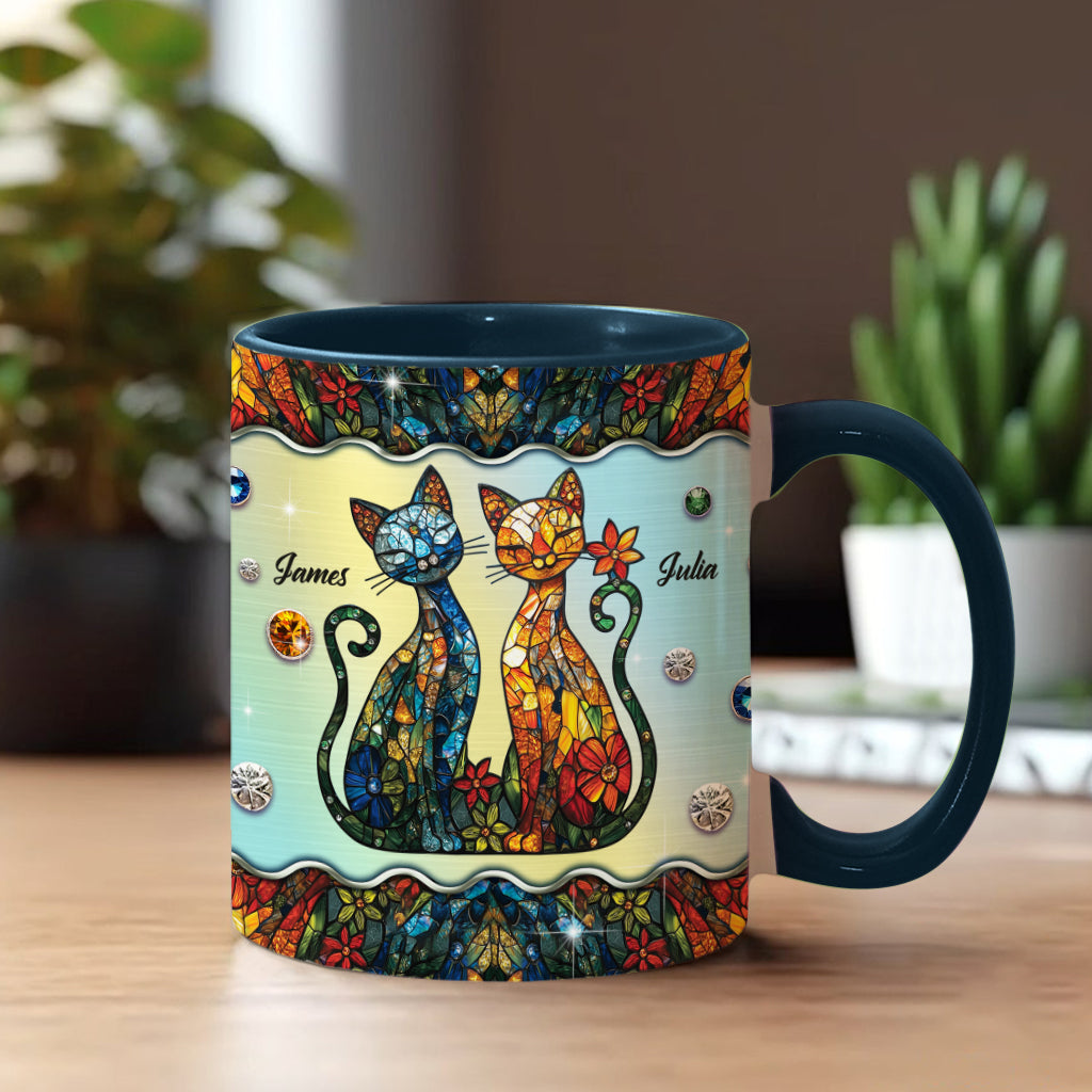 Couple de chats irrésistible - Mug personnalisé à motif chat