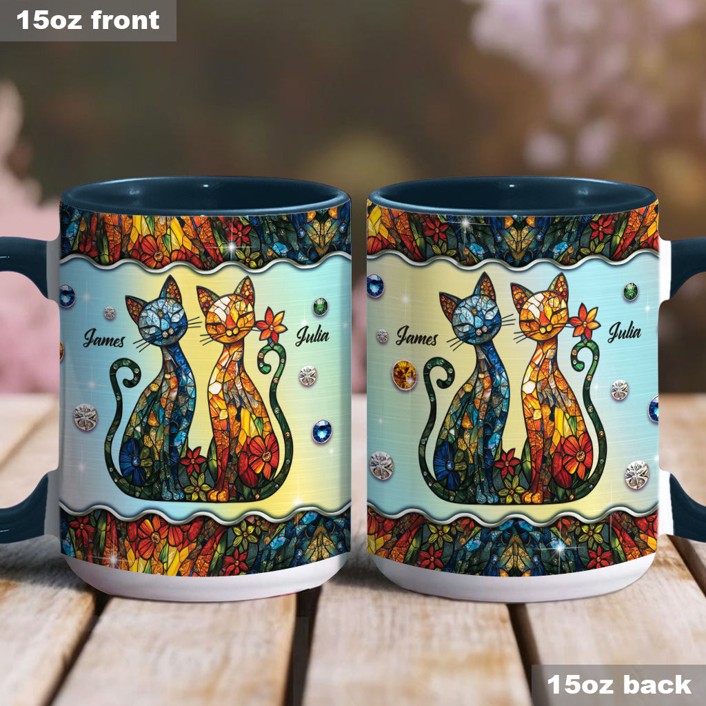 Couple de chats irrésistible - Mug personnalisé à motif chat