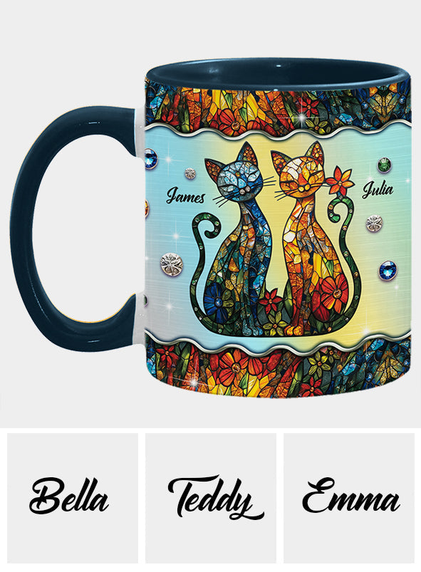 Couple de chats irrésistible - Mug personnalisé à motif chat
