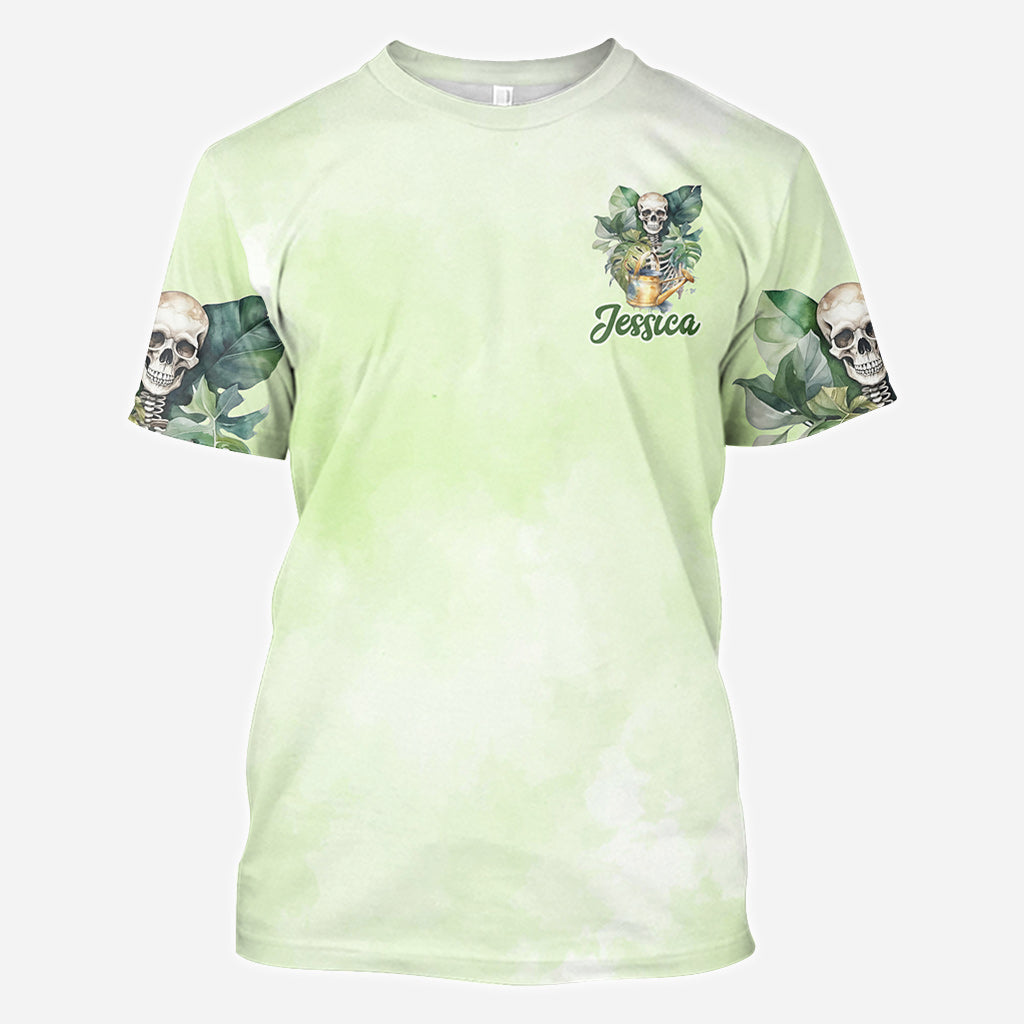 Je jardine pour ne pas étrangler les gens - T-shirt personnalisé « Jardinage intégral »