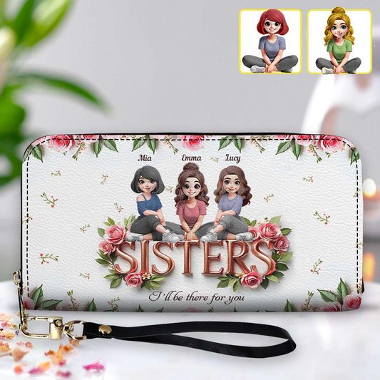 Sisters - Personalized Bestie Leather Long Wallet
