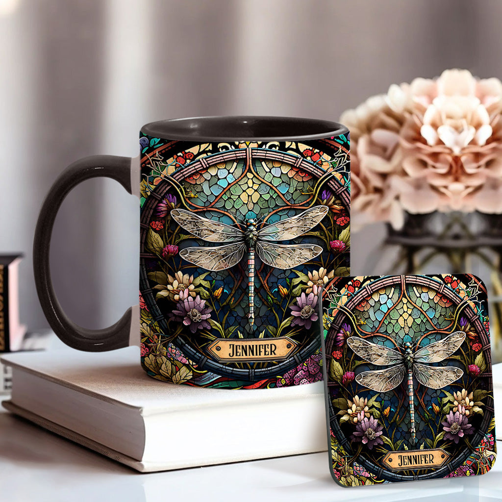 Beautiful Dragonfly - Personalized Gardening Accent Mug