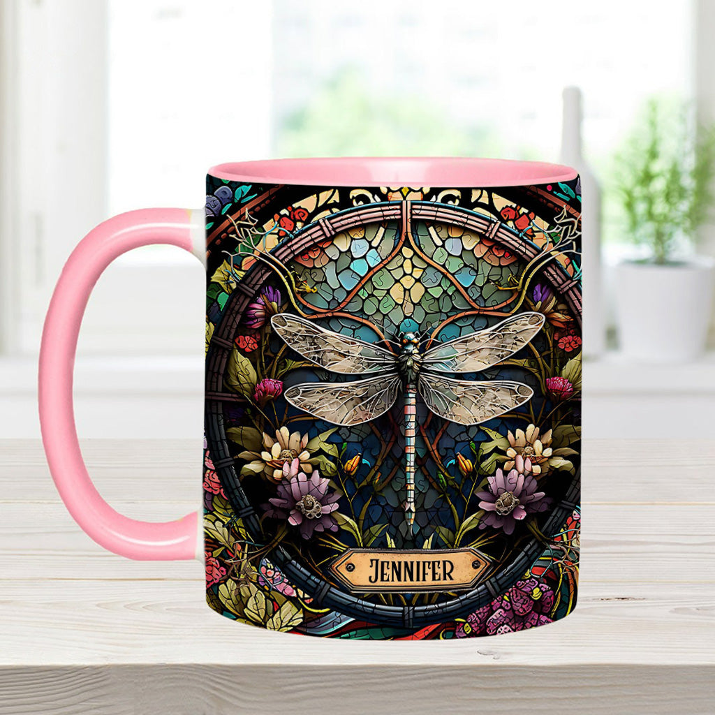 Beautiful Dragonfly - Personalized Gardening Accent Mug