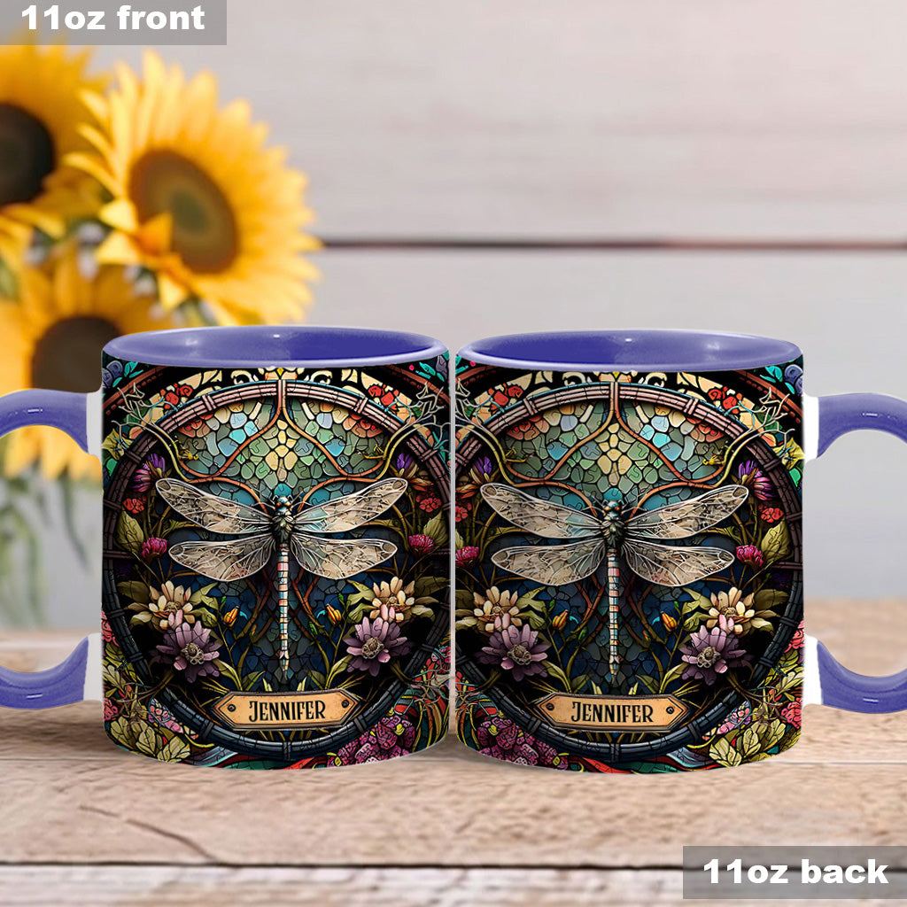 Beautiful Dragonfly - Personalized Gardening Accent Mug