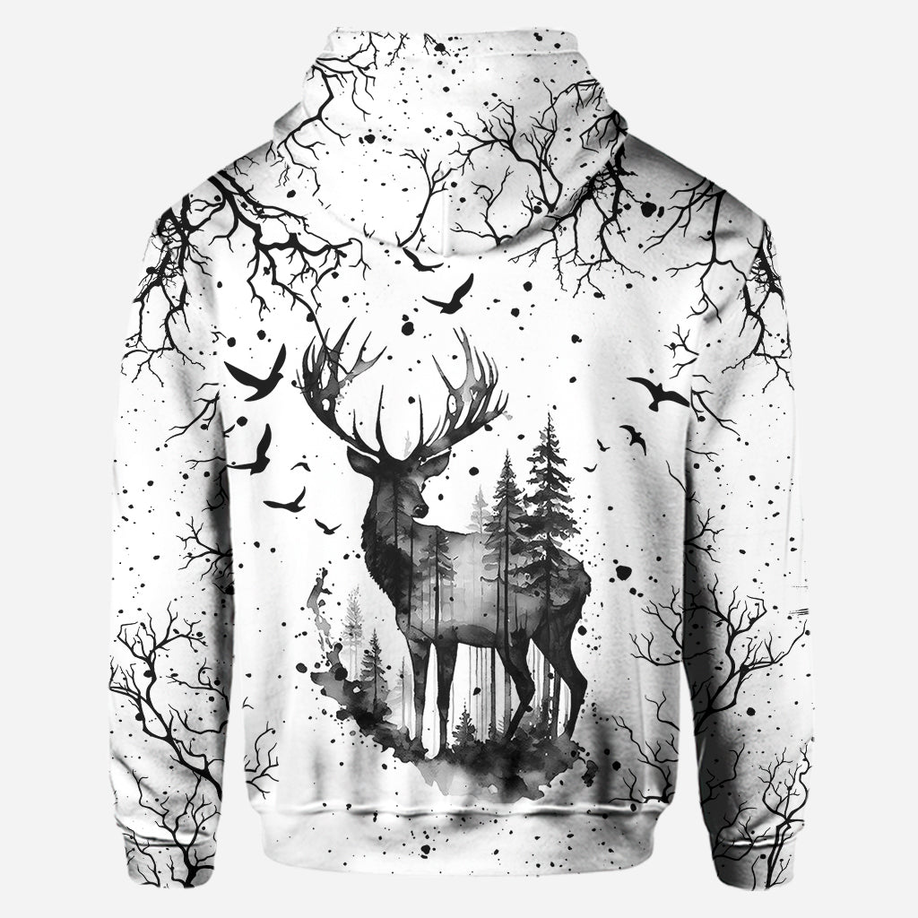 Ensemble sweat à capuche et legging de chasse personnalisés noir et blanc style campagnard -