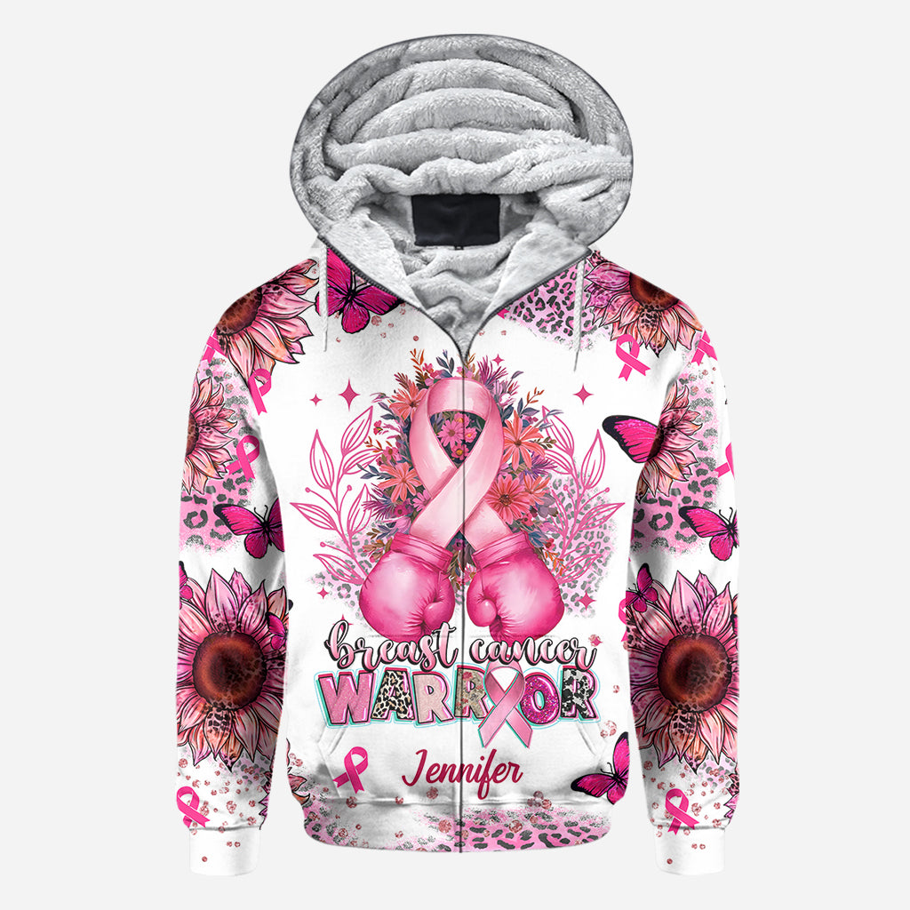 Guerrière du cancer du sein - T-shirt personnalisé de sensibilisation au cancer du sein