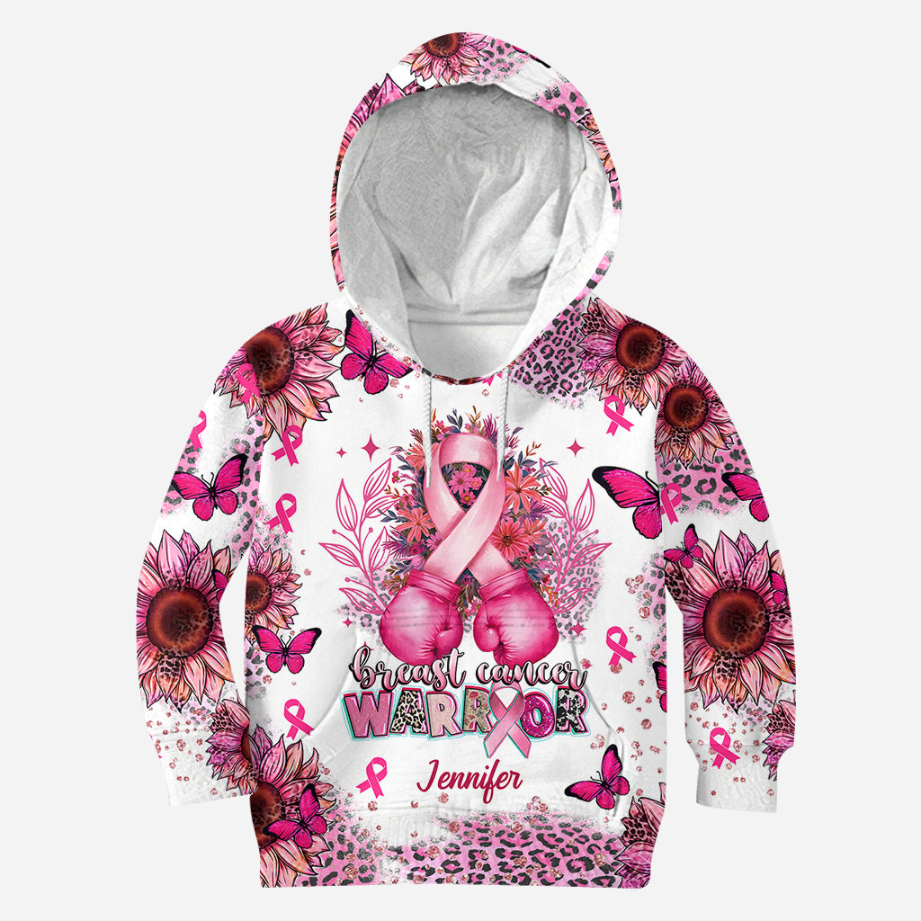 Guerrière du cancer du sein - T-shirt personnalisé de sensibilisation au cancer du sein